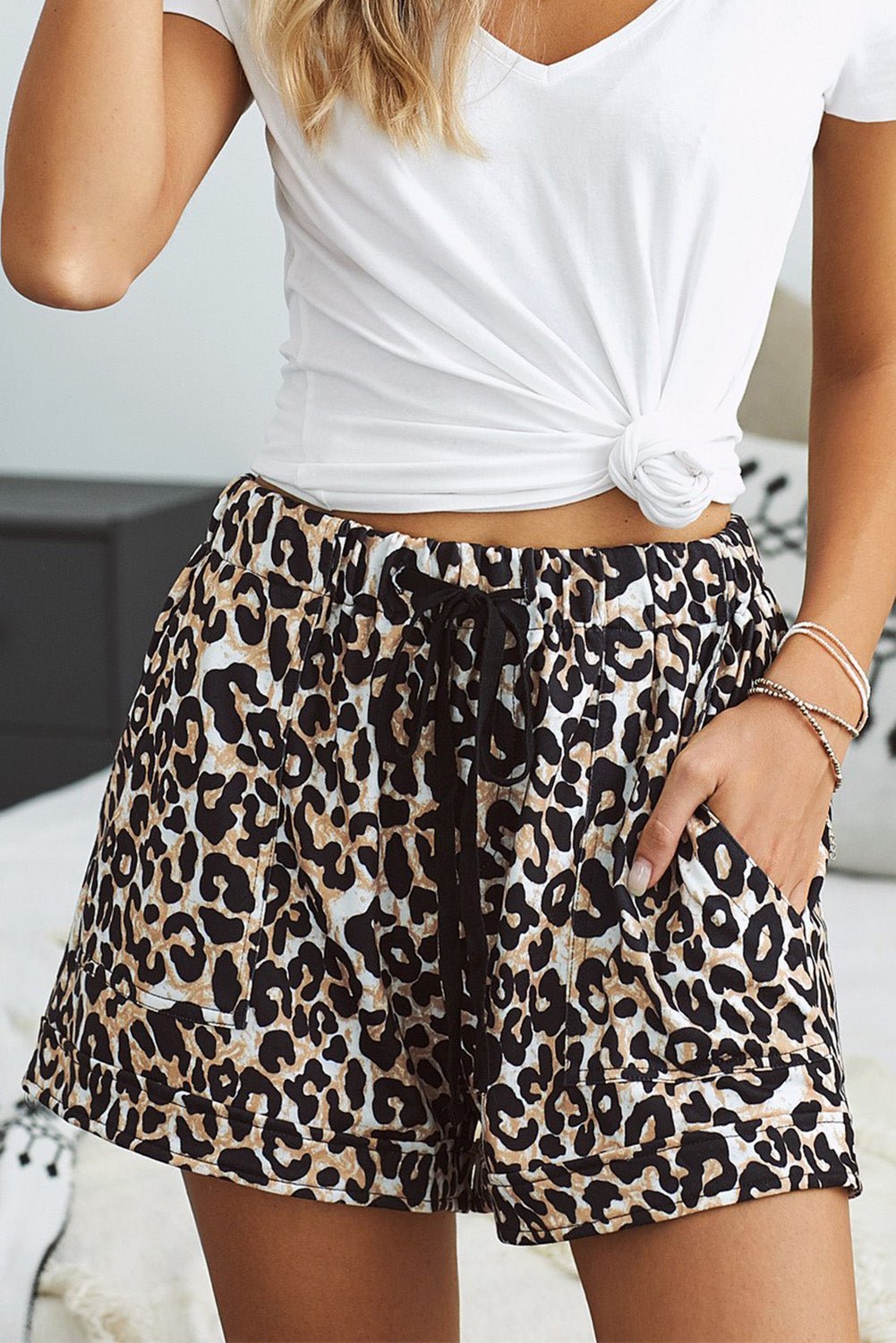 Leopard Shorts With Pockets | Fashionsarah.com