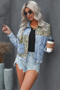 Leopard Denim Jacket | Fashionsarah.com