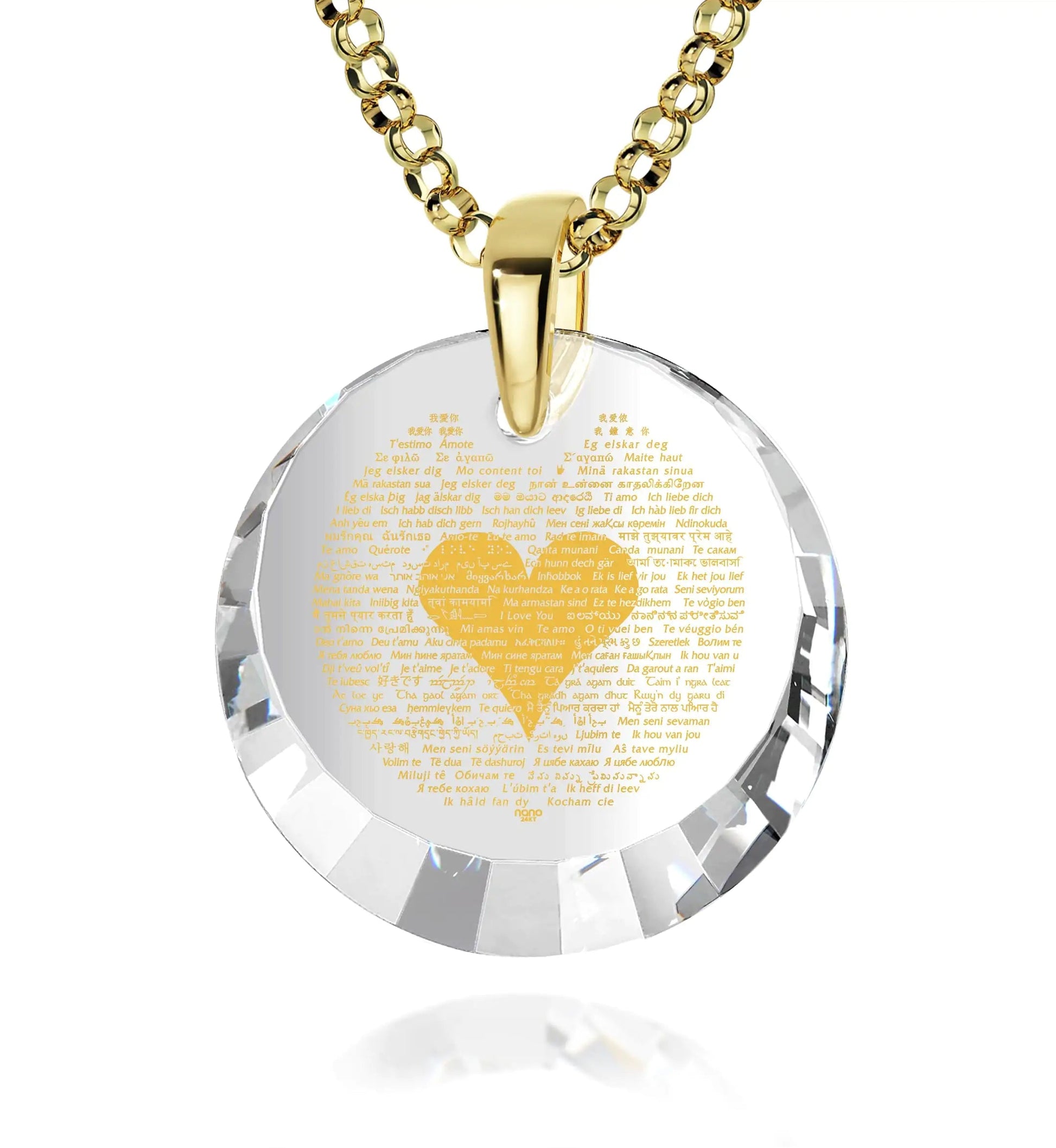 I Love You Gold Necklace | Fashionsarah.com