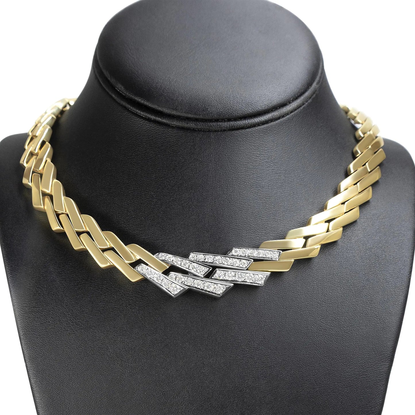 14k Yellow Gold 2 3/4 Cttw Pave Diamond Miami Cuban Curb Link Chain 16" Necklace (H-I Color, SI1-SI2 Clarity) | Fashionsarah.com