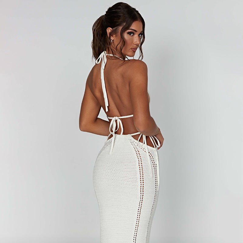 Women Matching Halter Top with Skirt | Fashionsarah.com