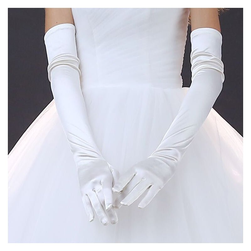 Bridal Long Satin Gloves | Fashionsarah.com