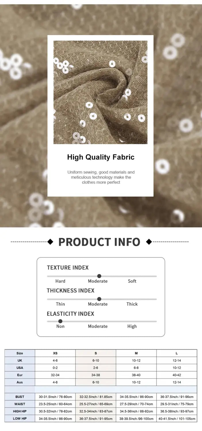 Lace Up Sequins Elegant Dress