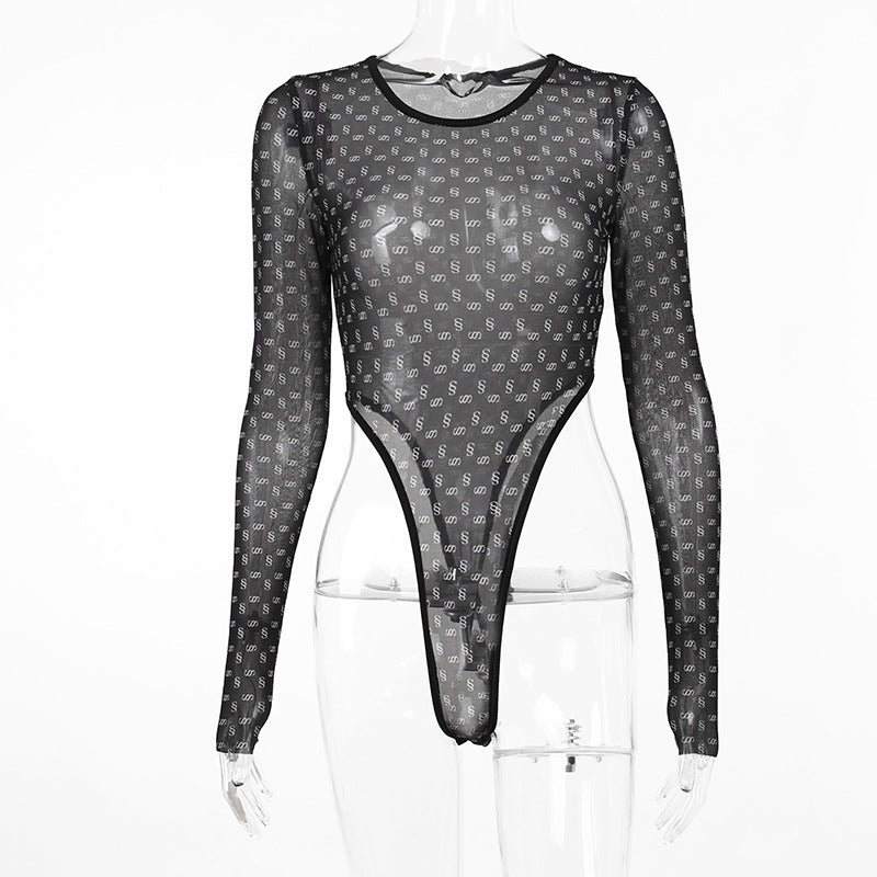 Black See Through Bodysuit | Fashionsarah.com