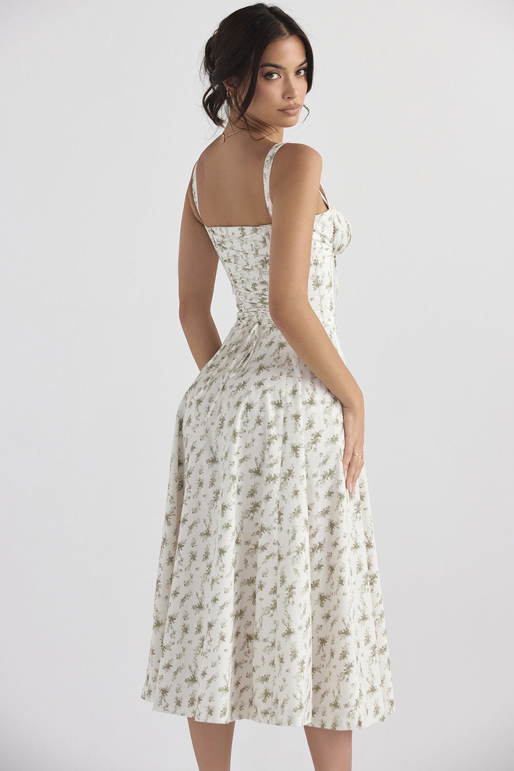 Elegant Floral Print Split Dresses S-5XL | Fashionsarah.com