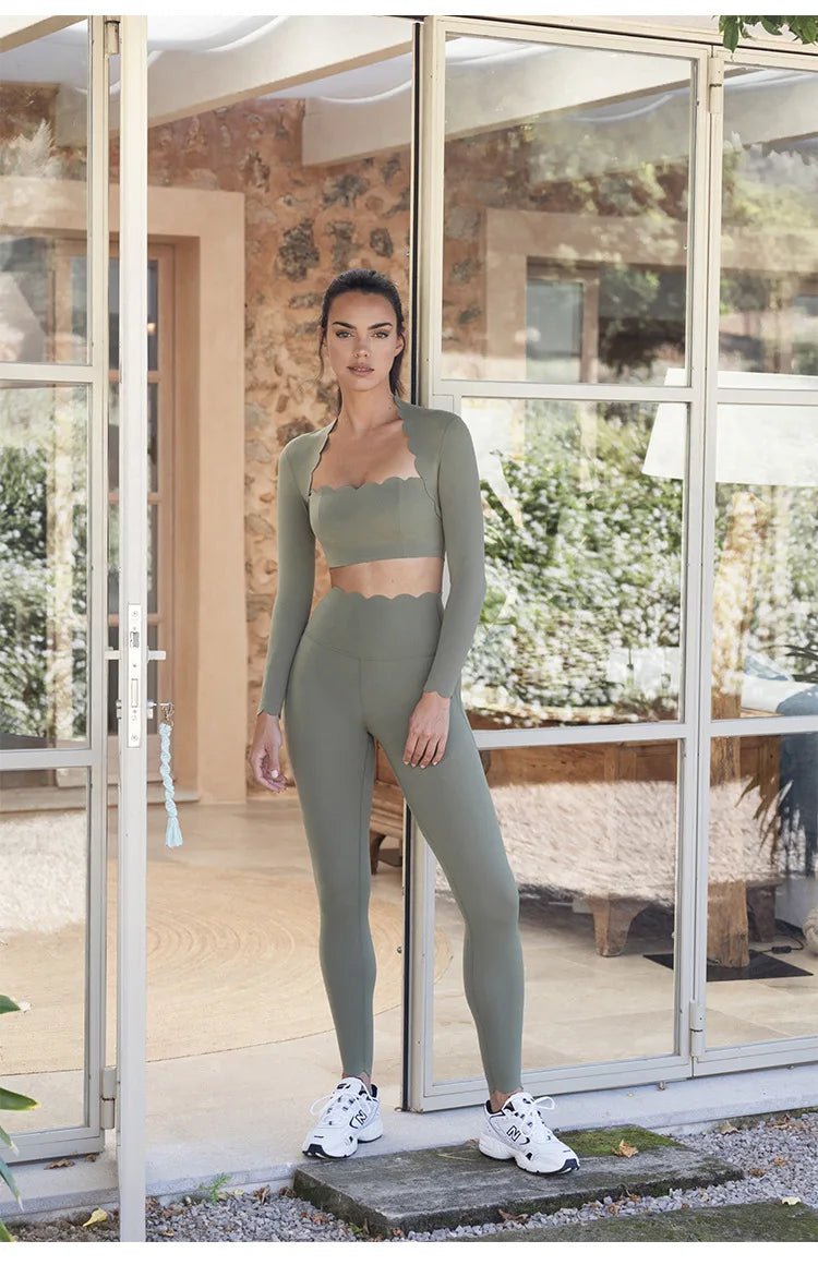 Square Neck Fitting and High Elastic Leggings | Fashionsarah.com