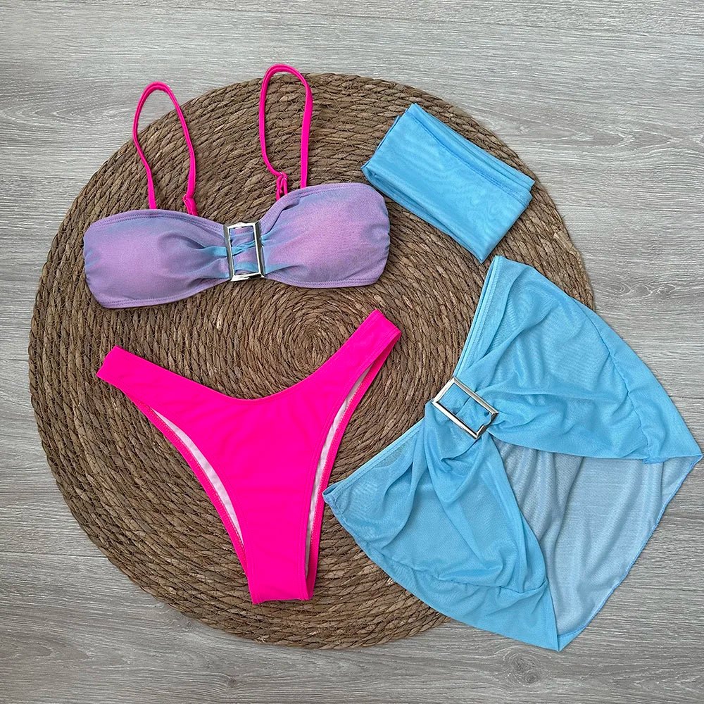 4 Pcs Bikini Set Micro Bikini Beachwear | Fashionsarah.com