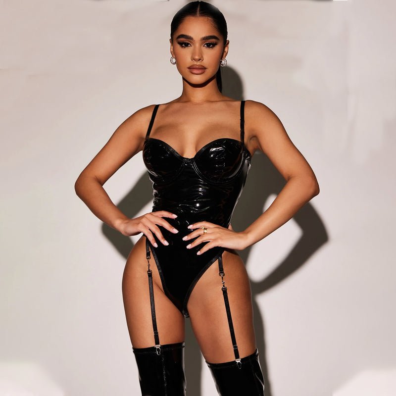 Black Leather Bodysuit | Fashionsarah.com