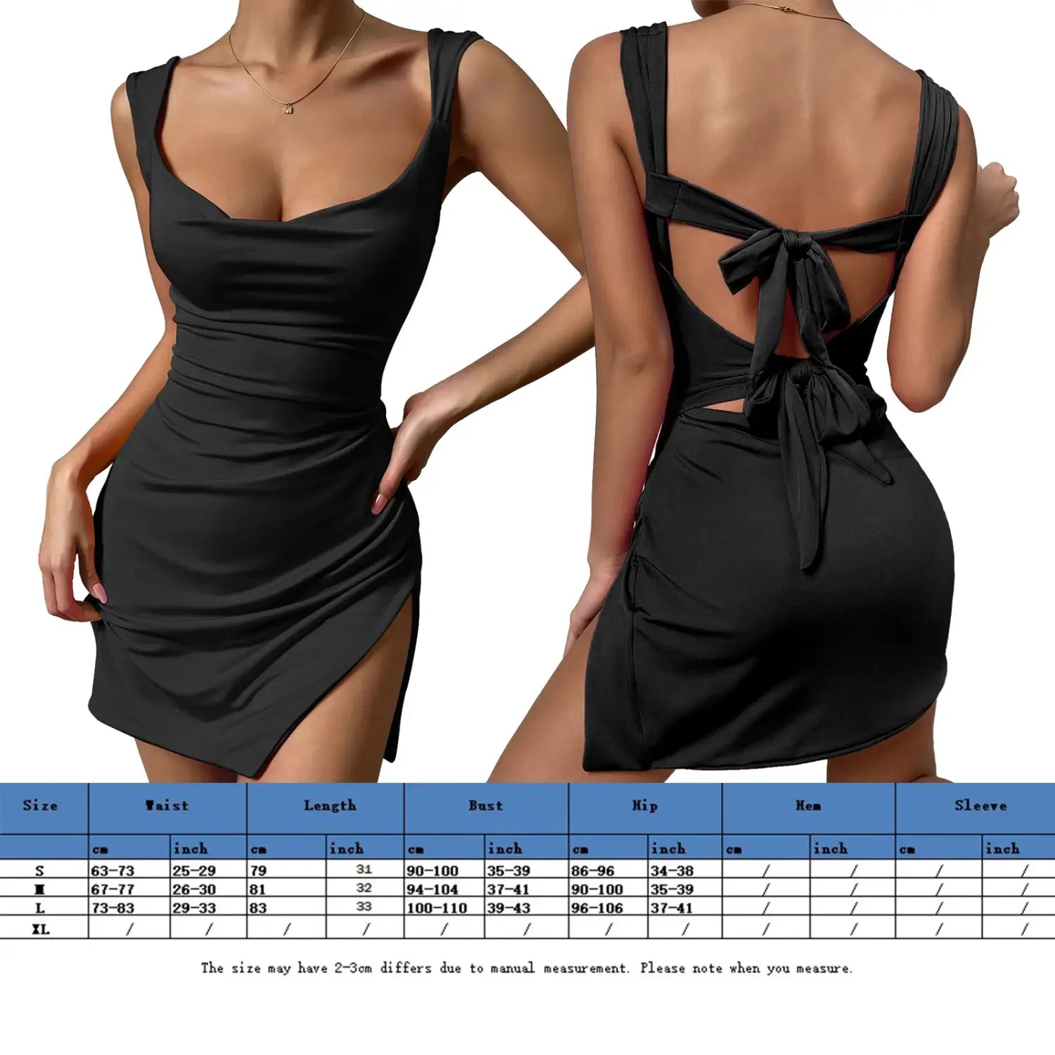 Side Slit Short Dress