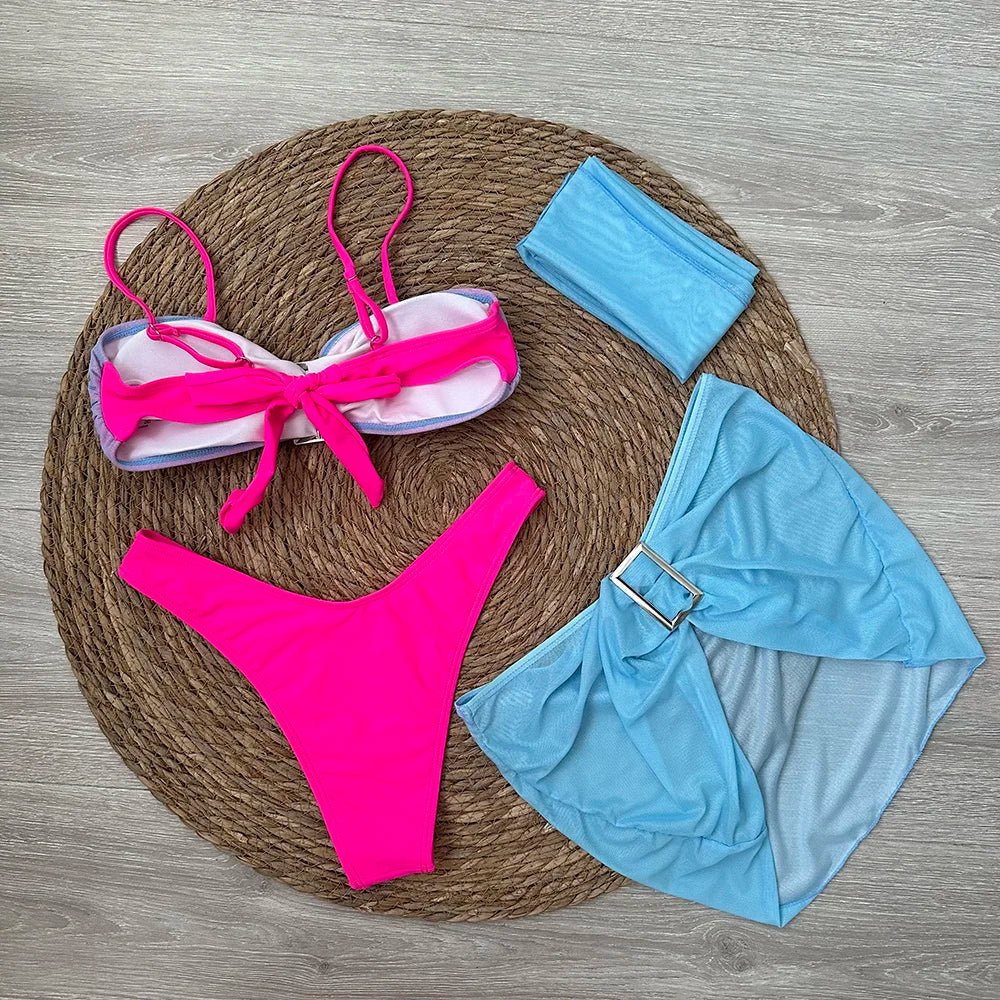 4 Pcs Bikini Set Micro Bikini Beachwear | Fashionsarah.com