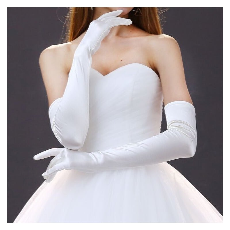 Bridal Long Satin Gloves | Fashionsarah.com
