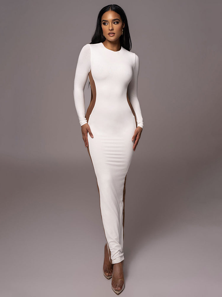 Hollow Out Split Bodycon Dress | Fashionsarah.com