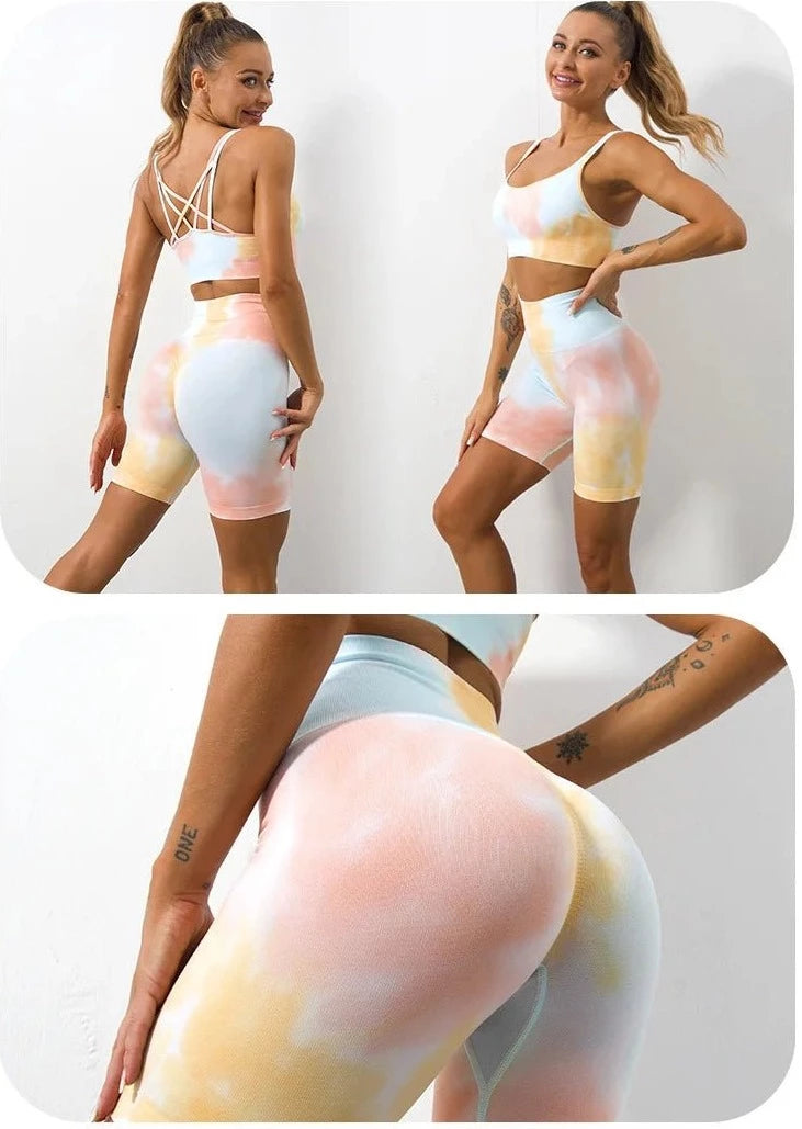 Women Seamless Yoga Crop bra and Hip lifted Shorts and leggings | Fashionsarah.com