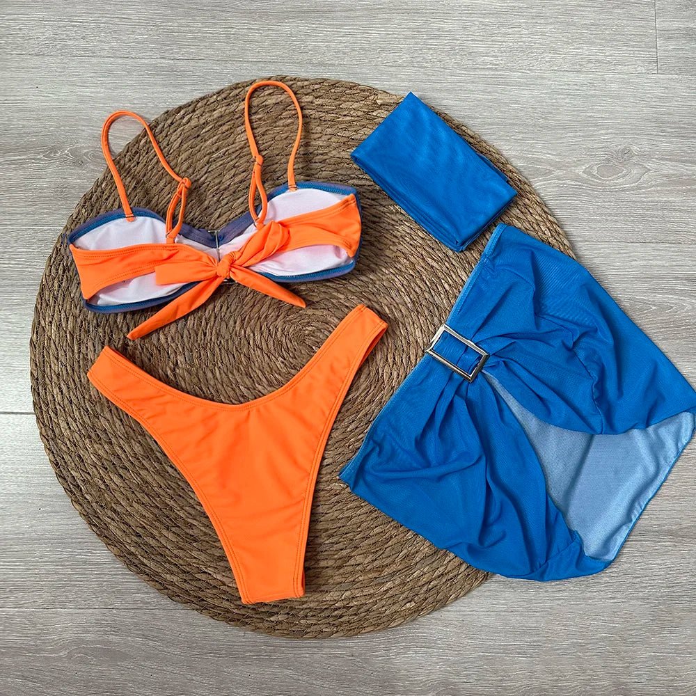 4 Pcs Bikini Set Micro Bikini Beachwear | Fashionsarah.com