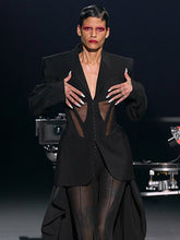 Load image into Gallery viewer, Black Blazer Or Wide Leg Pants Set | Fashionsarah.com
