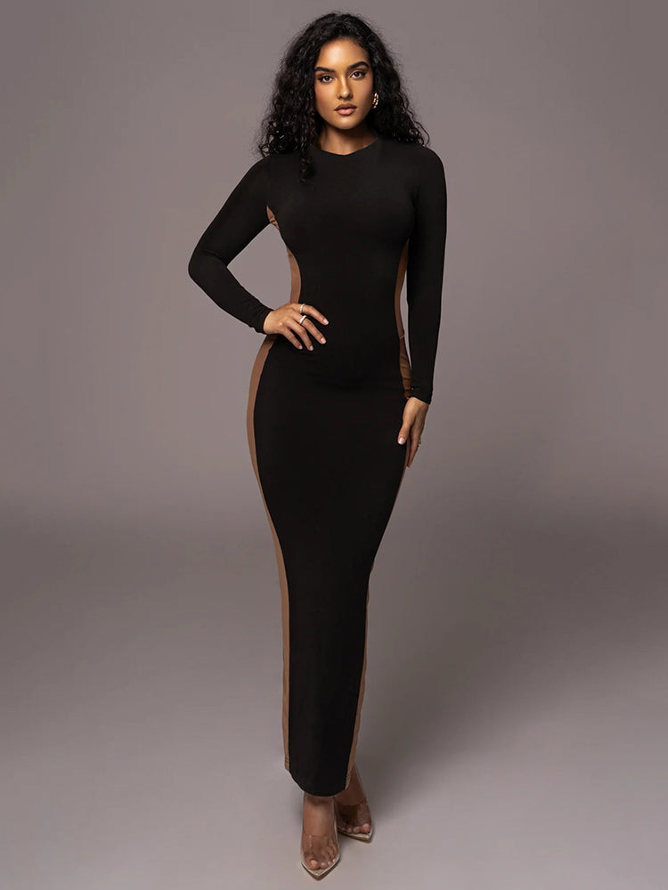 Hollow Out Split Bodycon Dress | Fashionsarah.com