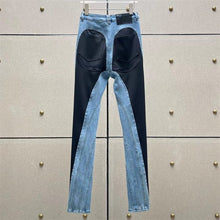 Load image into Gallery viewer, Denim Contrast Pencil Pants | Fashionsarah.com