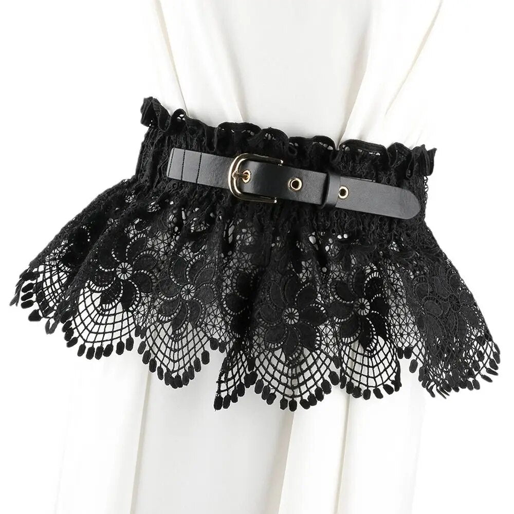 Lace Belt Ladies Skirt Waist Shirt | Fashionsarah.com