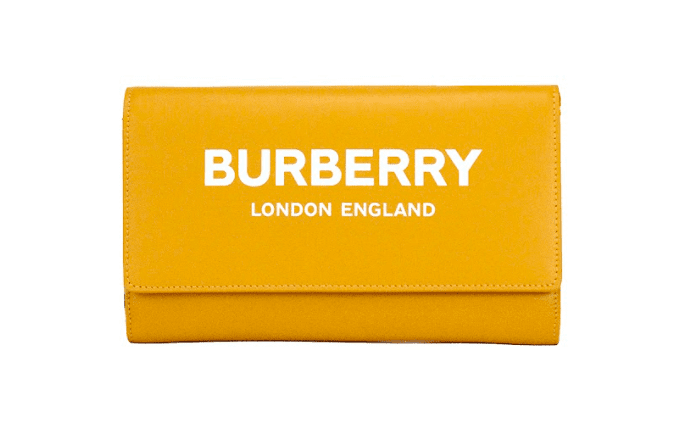 Burberry Hazelmere Printed Logo Leather Light Copper Orange Wallet Crossbody Bag | Fashionsarah.com