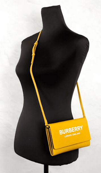 Burberry Hazelmere Printed Logo Leather Light Copper Orange Wallet Crossbody Bag | Fashionsarah.com
