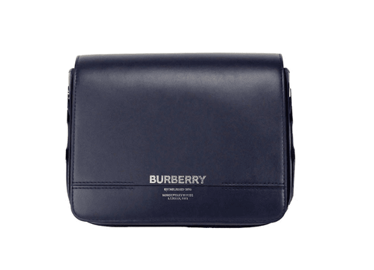Burberry Grace Small Regency Blue Smooth Leather Flap Crossbody Handbag Purse | Fashionsarah.com