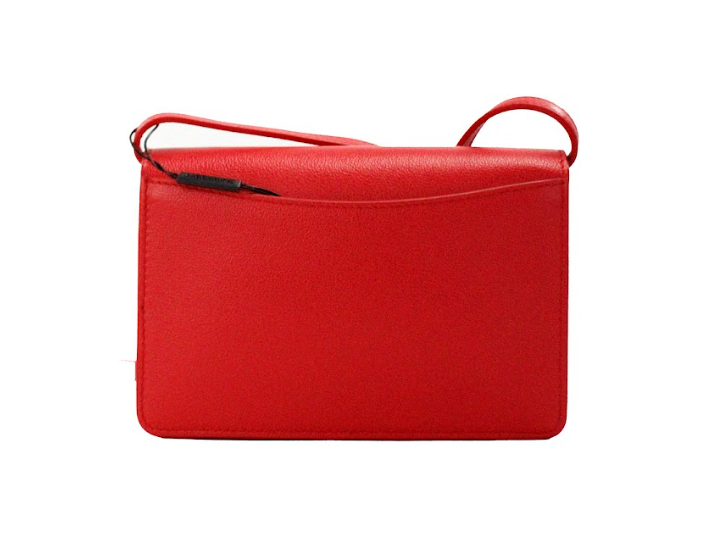 Fashionsarah.com Fashionsarah.com Burberry Hampshire Small Red Embossed Logo Smooth Leather Crossbody Bag