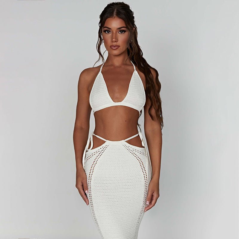 Women Matching Halter Top with Skirt | Fashionsarah.com