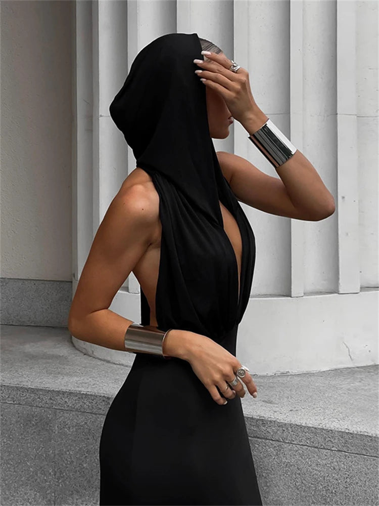 Hooded Backless Summer Dress | Fashionsarah.com