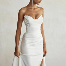 Load image into Gallery viewer, Rent Modern Bridal Dress with Front Slit and Gown | Fashionsarah.com