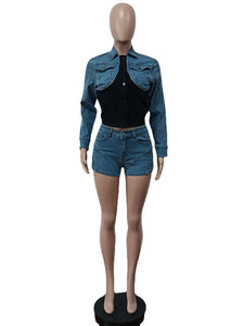 Denim Jean 2 Piece Matching Pant Set | Fashionsarah.com
