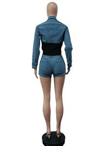 Denim Matching Pant Set | Fashionsarah.com