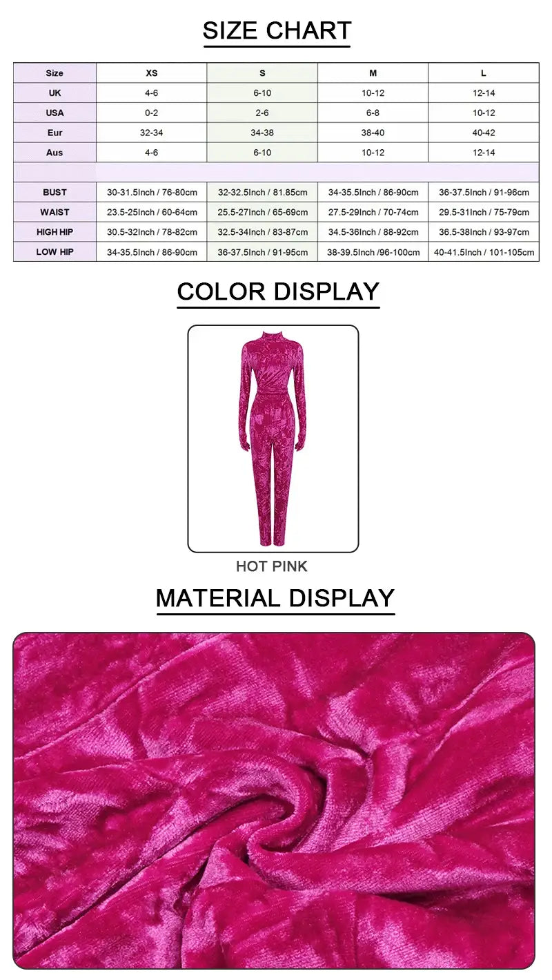 Velvet Bodycon Jumpsuit