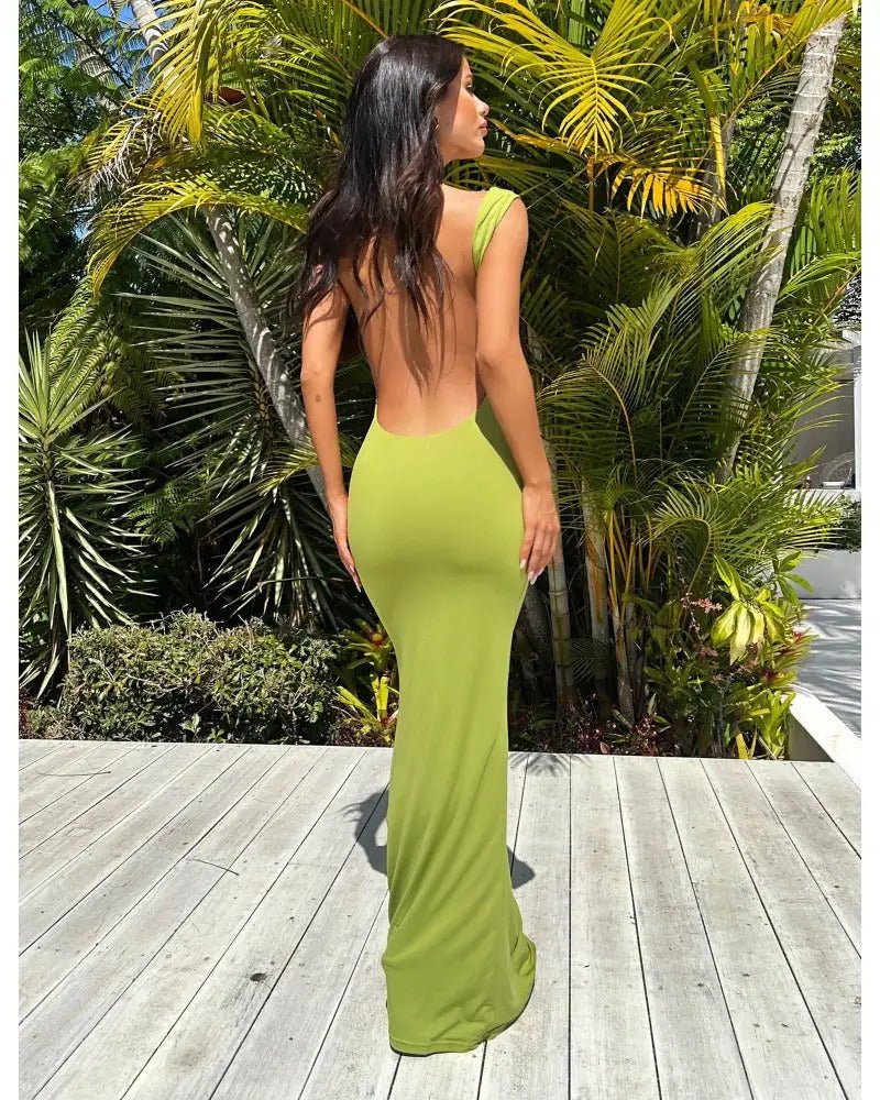 Summer Form-Fitting Backless Dress | Fashionsarah.com