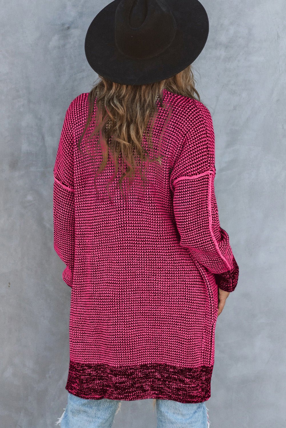 Rose Plaid Knitted Cardigan | Fashionsarah.com