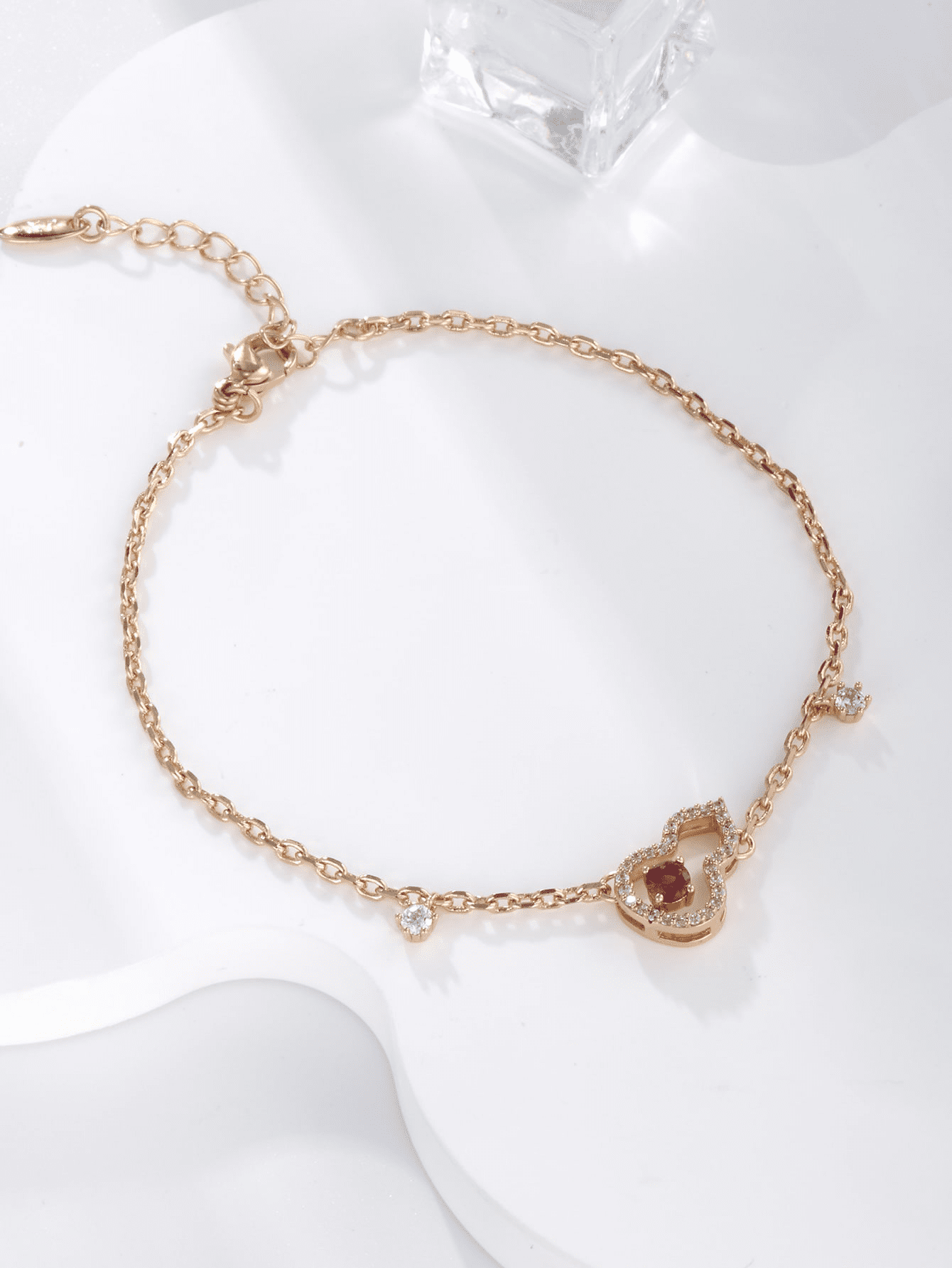 Bracelet cubic zirconia plated 18K gold | Fashionsarah.com