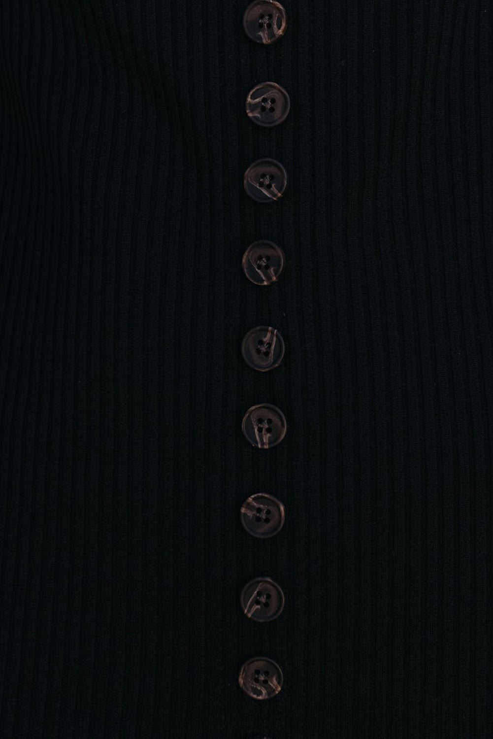 Buttoned Ribbed Knit Midi Dress with Slit | Fashionsarah.com