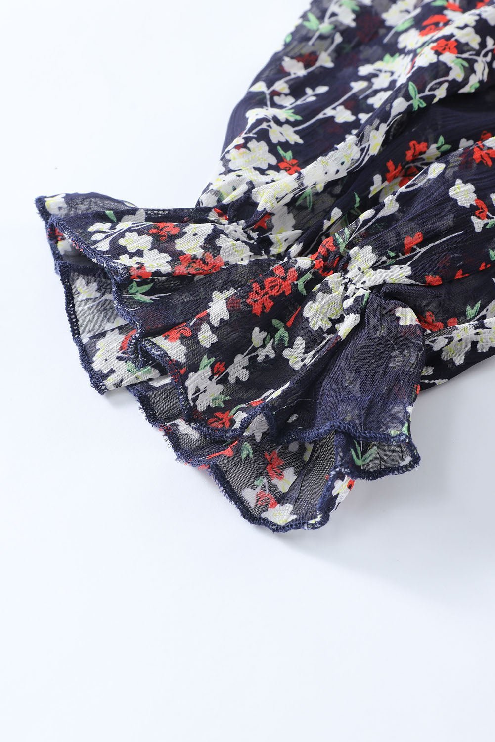 Ruffle Detailing Open Back Floral Dresses | Fashionsarah.com