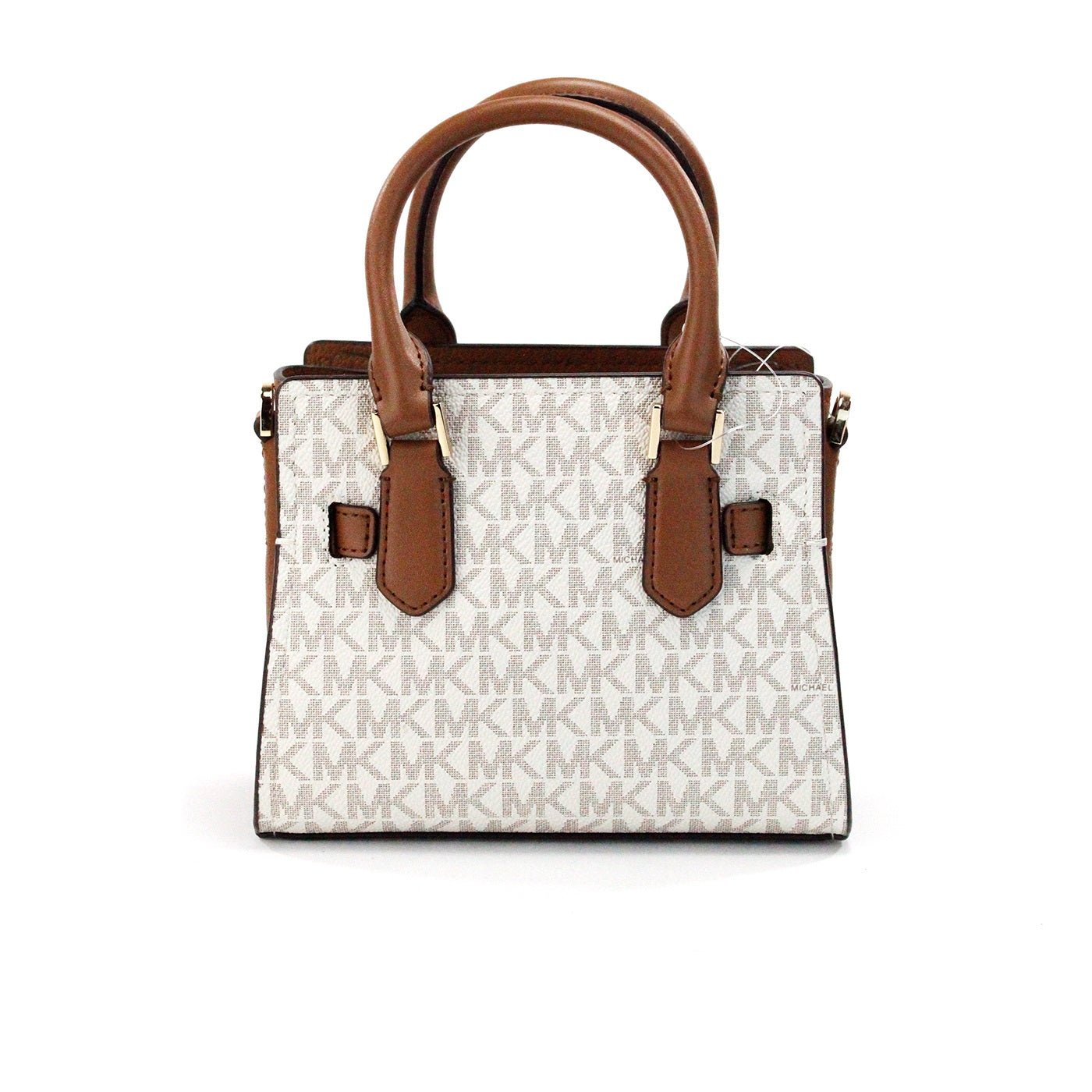 Michael Kors Hamilton XS Small Vanilla PVC Leather Satchel Crossbody Bag | Fashionsarah.com