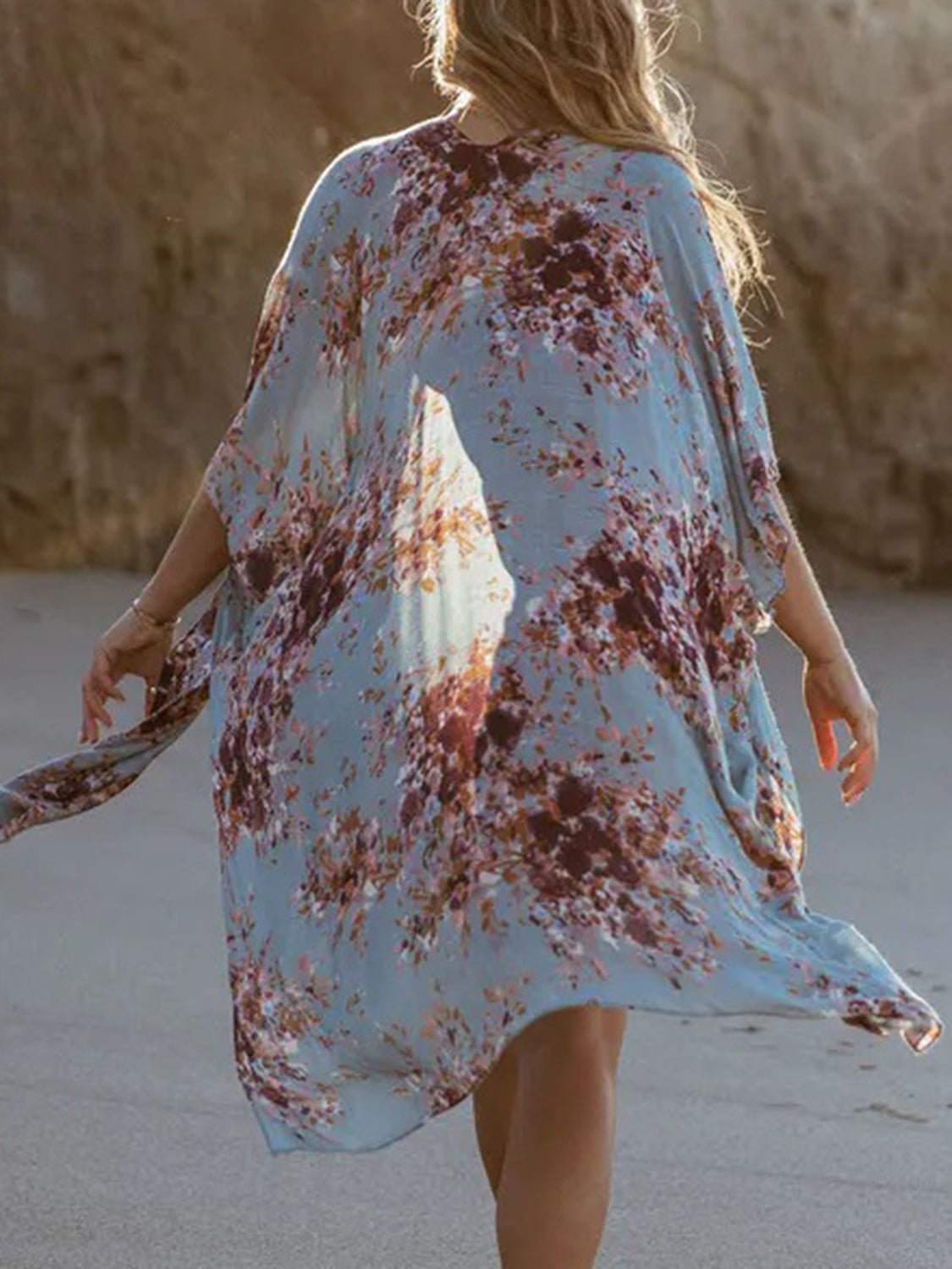 Printed Open Front Cover-Up | Fashionsarah.com