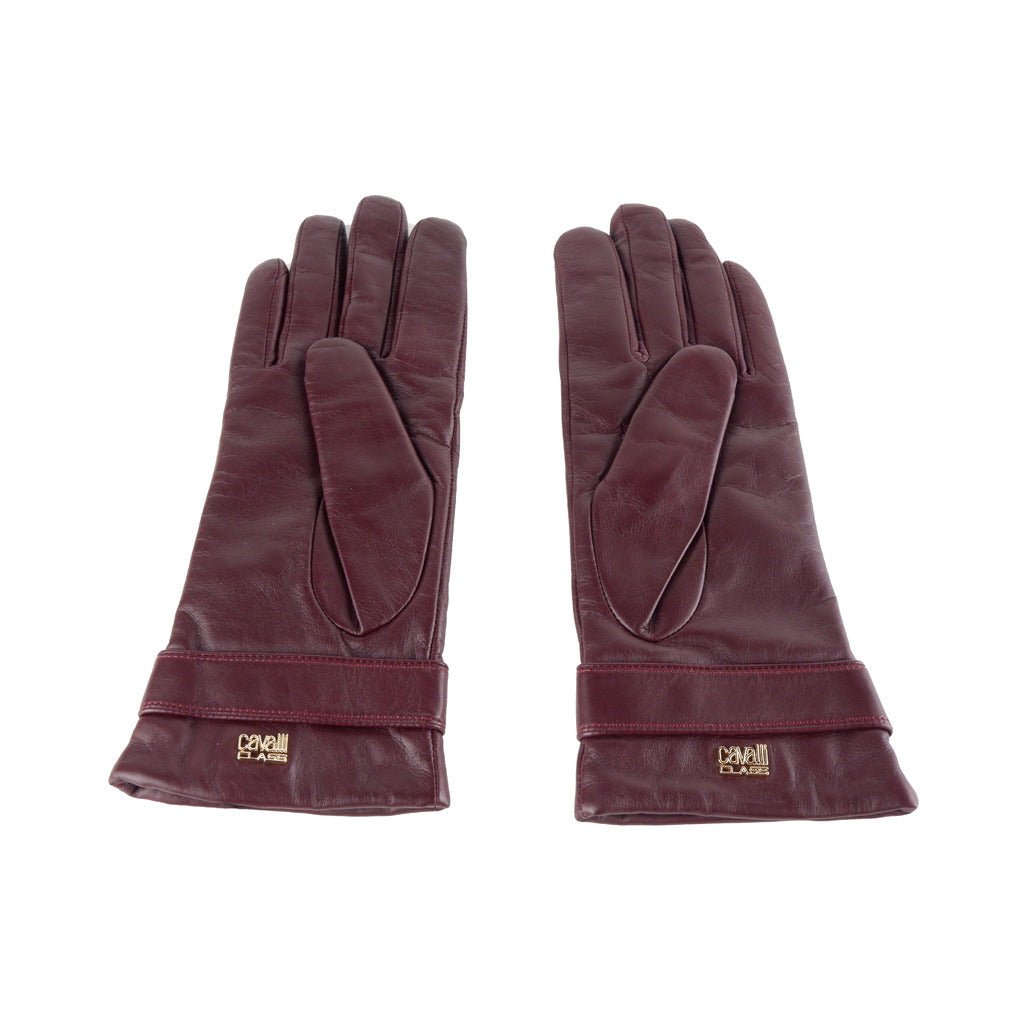 Fashionsarah.com cavalli class dark red gloves