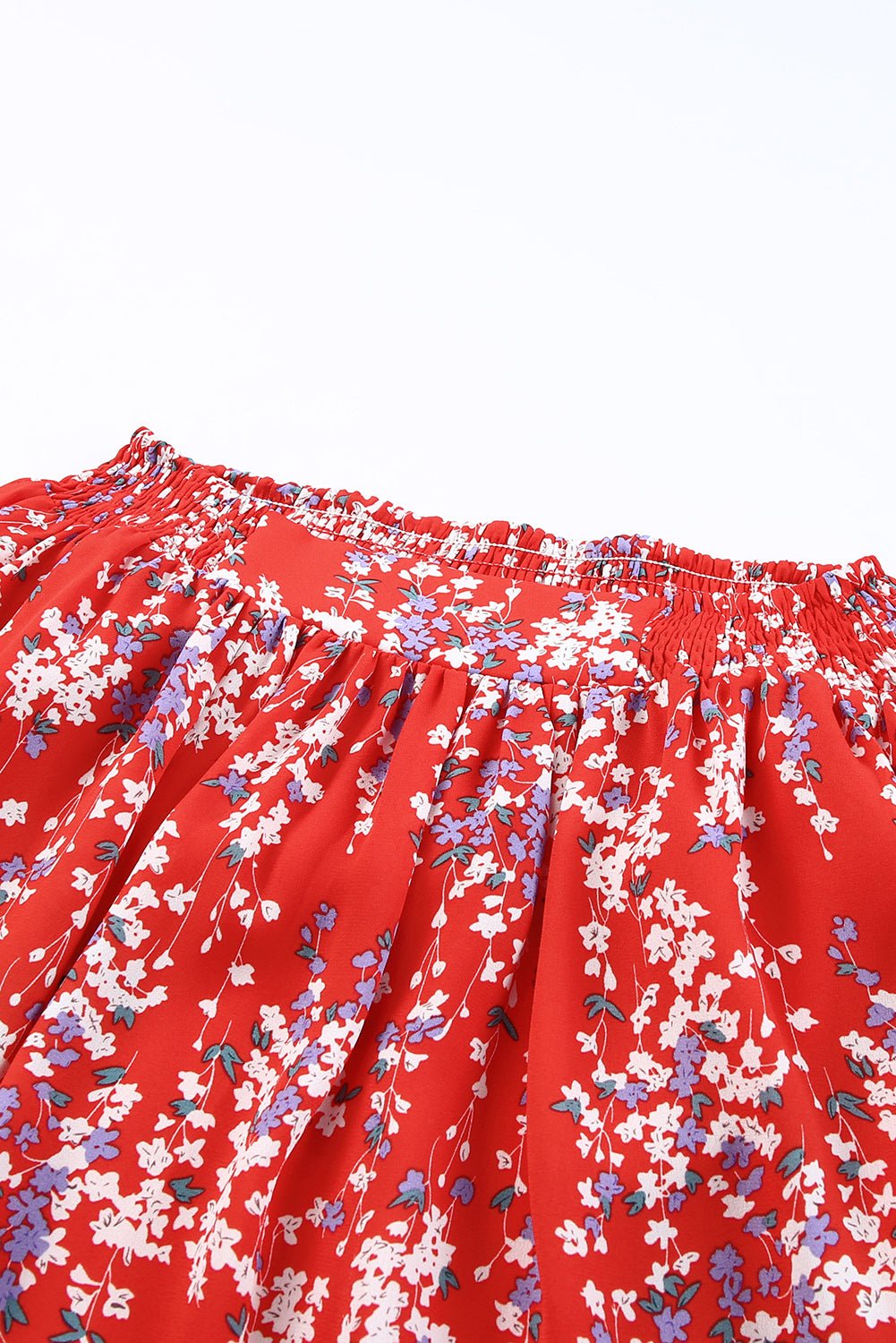 Fashionsarah.com Floral Ruffled Crop Top and Maxi Skirt Sets