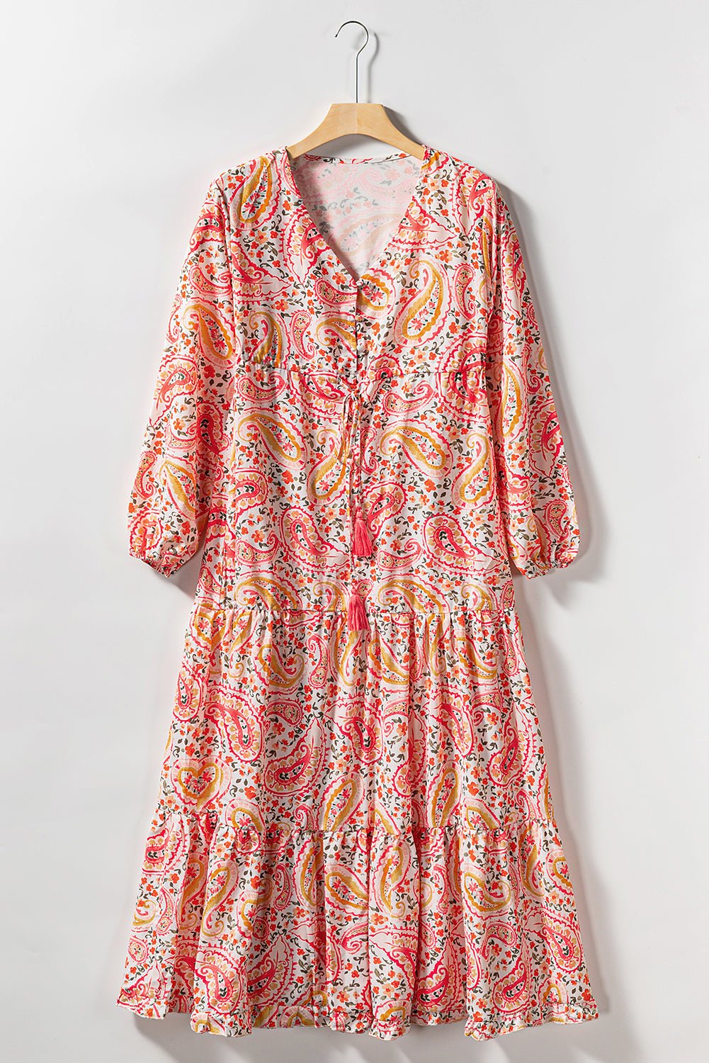 Fashionsarah.com Boho Holiday Paisley Maxi Dress