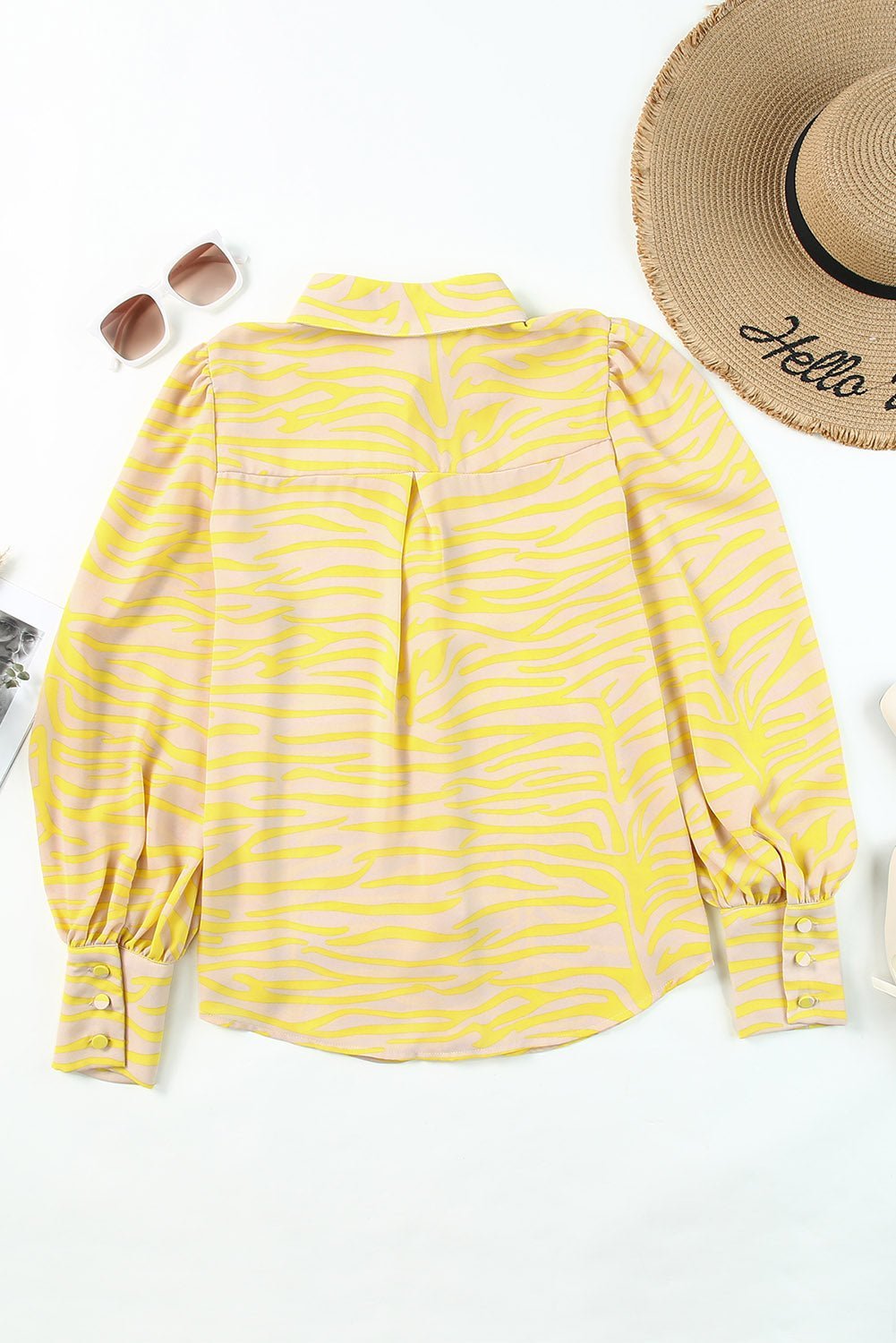 Stripes Lantern Sleeve Shirts | Fashionsarah.com