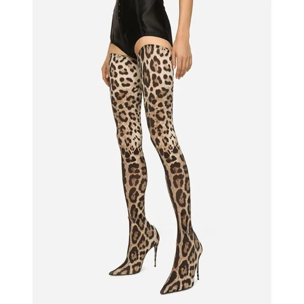 Fashionsarah.com Fashionsarah.com Women Leopard Stretch Fashion Boots