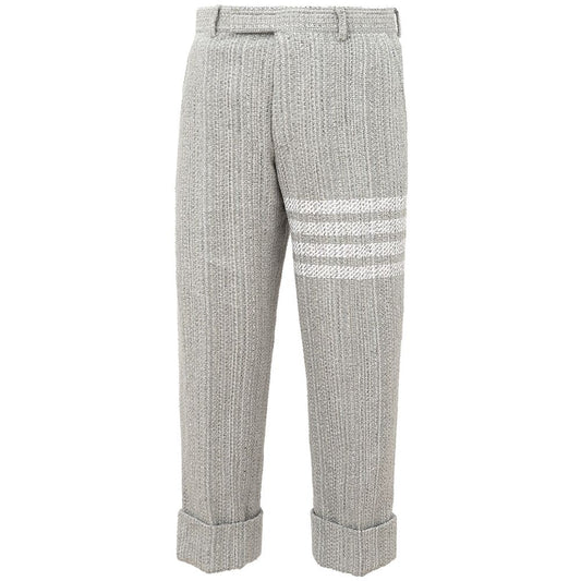Fashionsarah.com Fashionsarah.com Thom Browne Elegant Gray Acrylic Trousers for Men