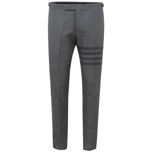 Fashionsarah.com Fashionsarah.com Thom Browne Elegant Gray Wool Trousers for the Modern Gentleman