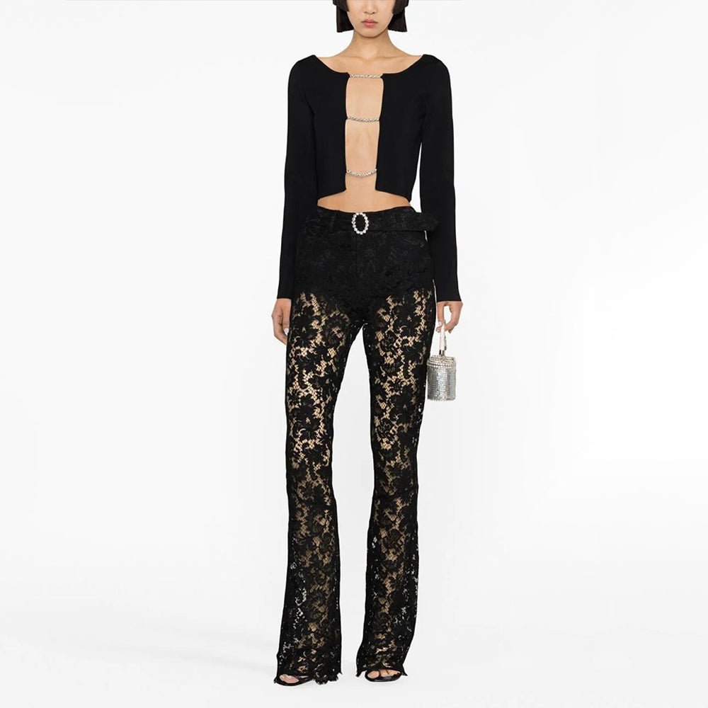 Spring Lace Elegant Trousers | Fashionsarah.com