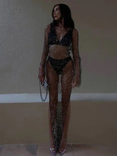 Load image into Gallery viewer, Rhinestones Beach Cover Up | Fashionsarah.com