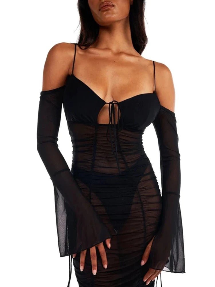 Fashionsarah.com Elastic Pleated Bodycon Dress