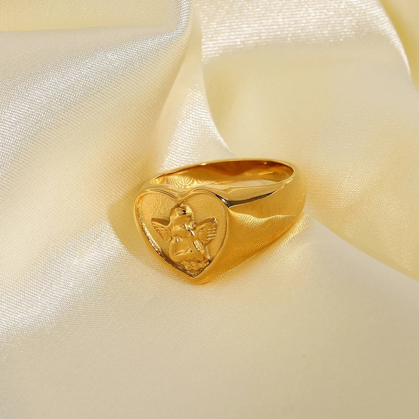 Heart-shaped Angel Rings for Women | Fashionsarah.com